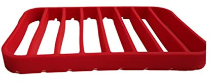 Cabilock Rejilla De Silicona Antiadherente Para Asar Cocinar Horno y Olla Presión Roja