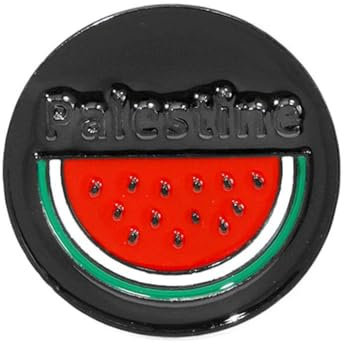 Broche en émail pastèque, jolies broches de pastèque de la Palestine, broche drapeau de la Palestine, broches d'été de la Palestine, carte de tranche de fruit de pastèque, Size