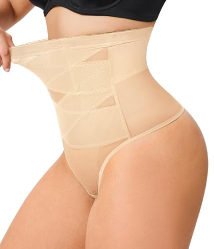 Gotoly Tummy Control Thong Shapewear for Women High Waist Control Knickers Slimming Body Shaper Shaping Underwear