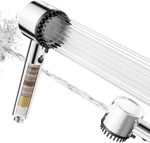 Cobbe Filter Shower Head, High Pressure Hard Water Shower Head with 20 Stage Filter, 5 Spray Mode Powerful Built-in Power Wash for Remove Chlorine-Reduces Dry Itchy Skin, Chrome