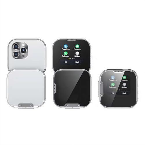 Mini teléfono con tapa, pantalla táctil HD de 1.7 pulgadas, mini smartphone, pantalla táctil plegable, teléfono móvil, doble SIM, modo único, red 2G, radio FM, para niños y estudiantes (plateado)