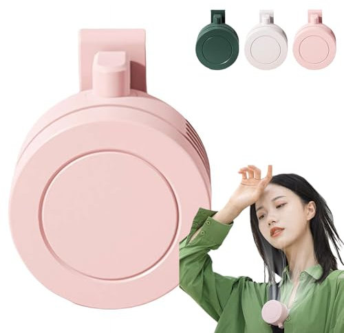 Portable Silent Bladeless Clip Fan - Mini 2025 Upgraded Whirlwind on Belt With 3 Speeds for Shirt, Jobsite, Camping, Travel - Hands-free