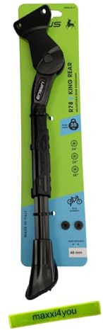 maxxi4you Fahrrad Hinterbauständer Ursus King mit 40mm Platte - schwarz inkl Reflexband