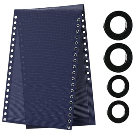 pistro Universal-Ersatzbezug für Sonnenliegen und Gartenstühle, wetterfestes Netzgewebe mit 4 Spannseilen, atmungsaktive Terrassenmöbelabdeckung, 160 x 48 cm, Blau