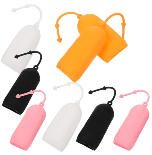 FONDOTIN 8 pezzi Manicotti Elastici in Silicone per Contenitori da Viaggio Copri Bottiglie Impermeabili Protezione Sicura per Shampoo e Lozione Facile da Installare e Portatile
