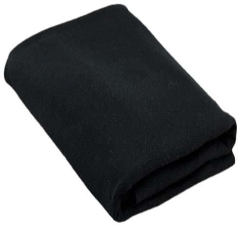 Einfarbiger Jerseystoff uni schwarz – 95% Baumwolle, 5% Elasthan | Weich & Dehnbar, vielseitig zum Nähen | 50 cm x 150 cm