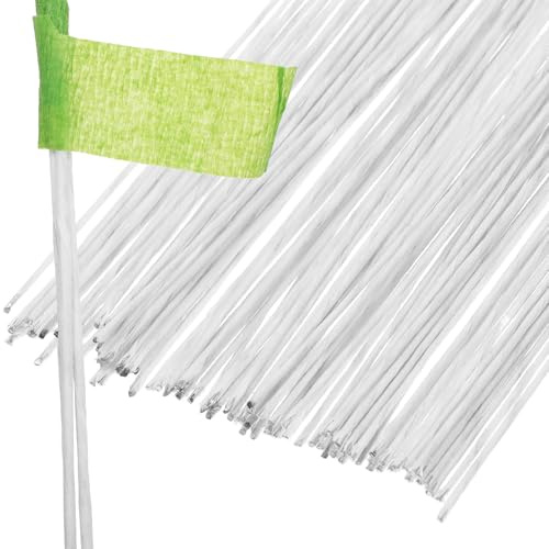 FOYTOKI Steli di Filo di Ferro Bianco Fili Floreali Flessibili 100 Pezzi e Facili da Usare per Fiori Artificiali e Freschi per Progetti Fai da Te