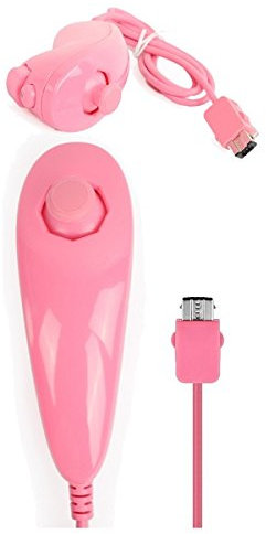 TheMax® - Manette Nunchuck pour Nintendo Wii U rose bébé