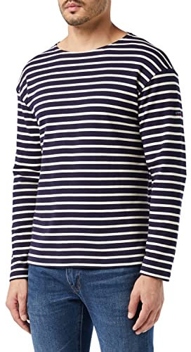 Armor Lux Herren Marinière Loctudy T Shirt, Mehrfarbig (429 Navire/Nature), L EU (Herstellergröße: 4)