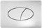 Roper Rhodes Ellipse Dual Flush Plate Button Chrome for TR9001 TR9002 TR9009