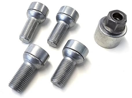 Skoda, set di bulloni antifurto per ruote e cerchioni originali, M14 x 1,5 x 27, 000071597C