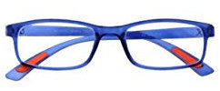 Amazotti Milano Blue Trendy Reading Glasses +2.00 | Stylish Glasses for Men & Women | Lightweight, Durable, Flexible Eye Glasses for Reading, Computer, and Screen Use
