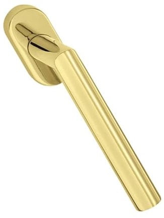 JUVA Maniglia per finestra anta ribalta maniglia per finestra in acciaio inox a forma di L WH2171 | Finestra a oliva con griglia a 90° per anta ribalta | Ottone rivestito PVD | 1 Pezzo