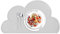 HONGXIN-SHOP Platzdeckchen rutschfeste Silikon Kinder Platzset Wolken-Form Tischset Abwaschbar rutschfeste Tragbar Tischunterlage Tisch für Baby Kinder, Grau