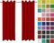 Rollmayer Vorhänge Schal mit Ösen Kollektion Vivid (Rot 12, 135x240 cm - BxH - 2 er Pack) Blickdicht Uni einfarbig Gardinen Schal für Schlafzimmer Schal