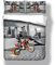 Motorrad 3D Print Betten Set Grau Stadt Moto-Cross Bettwäsche Set Microfaser Himmlische Qualität (120 GSM) Luxus Bettbezug mit 1 Kissenbezug 2 teilig 135x200 cm + 80x80 cm Jungen Mädchen Kinder
