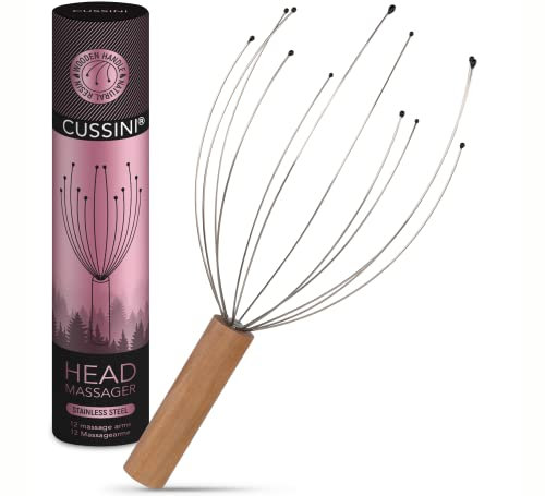 CUSSINI® [DAS ORIGINAL] DEUTSCHLAND BELIEBTESTE KOPFMASSAGE SPINNE I Nachhaltig I Kopfmassagegerät, Kopfkrauler, Kopfkratzer I Ideal bei Meditation, Achtsamkeit, Entspannung, Sauna und Wellness
