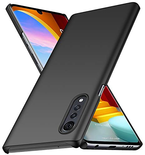 BRAND SET Schutzhülle für LG Velvet Hülle PC Ultra Dünnes Telefongehäuse, Ultradünne Antikollisions Und Kratzschutz Hartschale für LG Velvet-Schwarz