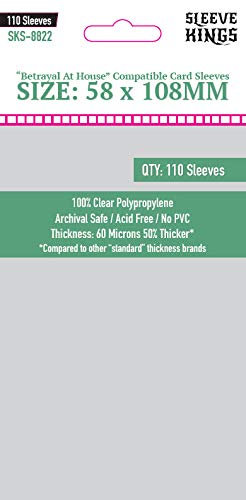 Sleeve Kings Betrayal at House on the Hill Kartenhüllen (58 x 108 mm), 110 Stück, 60 Mikrometer