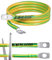 EBROM Cavo di messa a terra 3 m H07V-K 16 mm² verde/giallo conduttore di messa a terra – Lunghezza: 3 metri + capicorda ad anello M8 (8 mm) e M10 (10 mm) – Made in Germany – 16 mm2 adatto per