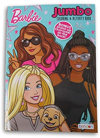 Barbie Mal- und Aktivitätsbuch mit Lesezeichen auf Rückseite, 80 Seiten