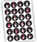 24 Aufkleber Adventskalender Zahlen Fest Weihnachten Aufkleber Sticker DIY Schwarz/Bunt mit Wichtel Tafeloptik