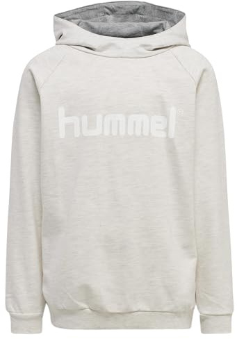 Hummel HmlGO Kids Cotton Logo Hoodie, EGRET Melange, 128