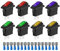 Gebildet 8Pcs Auto Impermeabile ON/Off SPST 3Pin 2Posizioni 12V/24V/125V/250V-15A, Interruttori a Levetta KCD3 (Rosso/Giallo/Verde/Blu) +Terminali 16Pcs