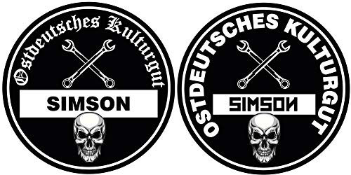 Ostdeutsches Kulturgut Simson Aufkleber Sticker Feinstaub JDM Tuning Lustig Fun Osten DDR 2 Stück!