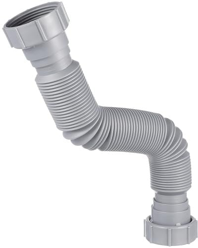 VILLCASE Fexible Sink Pipe, Expandable Waste Pipe Connector, Universal Drain Hose Drainage Sink Drain Connection Tubing Double-Head Extension Fitting for Kitchen and Tub