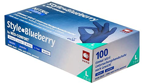 neoLab 1-0809 - Guanti monouso in nitrile, taglia XS, colore: Blu