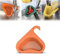 Multifunktionales Abtropfgestell zum Aufhängen, dreieckig, multifunktional, für Küchenspüle, Orange, 1/4 Stück
