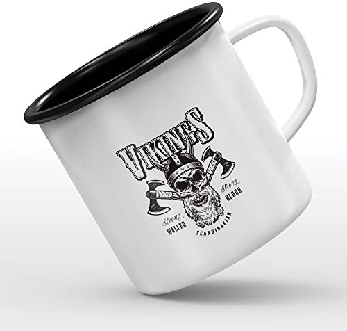 Mygoodprice MUG tasse émaillée au motif Vikings 3