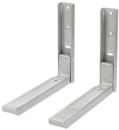Invero Universal Microwave Wall Extendable Bracket - Heavy Duty Adjustable Wall Mounted Arm Shelf with Fixture & Fittings -Ideal for Kitchens, Restaurants, Bars, Flats and more - Max Weight 45kg