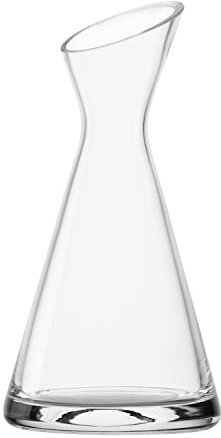 Stölzle Lausitz Schräghalskaraffe One for All 350 ml – Glaskaraffe für Wasser, Saft, Milch & Wein – Handgefertigte Weinkaraffe aus mundgeblasenem Kristallglas – Spülmaschinengeeignet & Made in Germany