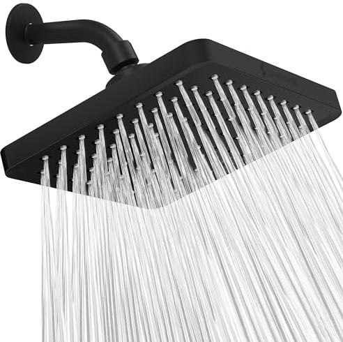 SparkPod Duschkopf – Hochdruckregen – luxuriöser moderner Look – werkzeuglose 1-Minuten-Installation – der perfekte verstellbare Ersatz für Ihre Badezimmer-Duschköpfe (20,3 cm quadratisch,