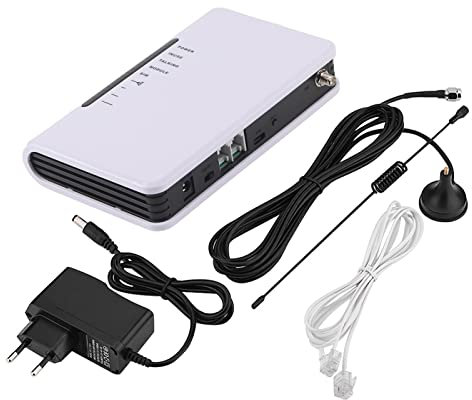 Joyzan GSM-Telefonzelle, festes drahtloses Terminal-Hauptgerät mit 9 LED-Anzeigen Standard-DTMF-Eingang für Telefon-Festnetz-Alarm-Aufzeichnungsboxen(European Plug)