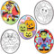 Baker Ross Deco Fenetre Halloween à Colorier - Lot de 18, Activite Halloween Enfant (FX285)