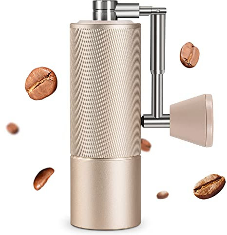 TIMEMORE C2 Fold, Molinillo de Café Manual, Molinillo de Café Manual con Fresas de Acero Inoxidable y Mango Plegable para Espresso a Prensa Francesa, Oro