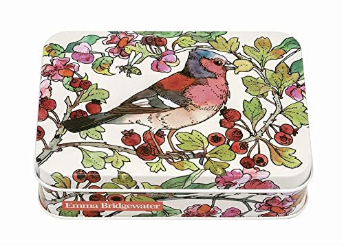 Elite Gift Boxes Emma Bridgewater - Birds in Hedgerow - Shallow Rectangular tin 142 x 110 x 27mm