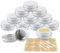 YANCAER 10 Pièces Pots en Aluminium Blanc de 10ml avec Couvercle - D35mm x H17mm Vide Ronde Cosmétiques Pot Conteneurs de Voyage pour Maquillage, Crème, Baume à Lèvres, Mini Bougies
