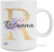 Hole Gadget Tazza con Iniziali e Nome con tutte le Lettere in Ceramica Personalizzabile Idea Regalo per Uomo e Donna, Festa della Mamma, Ricorrenze, Amica, Maestra, Casa, Ragazza (R)
