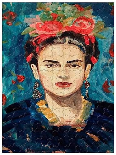 Für Erwachsene, 1000 Teile Holzpuzzle, Heimdekoration, Gemälde von Frida Kahlo, 75 x 50 cm