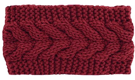 axy Damen Strick Haarband Winter Stirnband, Headband gestrickt Haarbänder HBW2 (Rot)