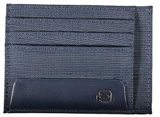 PIQUADRO Macbeth Porta carte di credito in pelle e tessuto ad uno scompartoe schermatura RFID