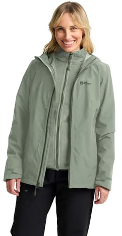 Jack Wolfskin Damen Moonrise 3in1 Jkt W, Mint Leaf, 3XL EU