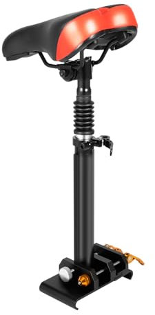 Queeucaer E-Scooter mit Sitz Sattel Für Pro Elektroroller Einstellbarer Scooter Sitz, Höhenverstellbar für Elektro-Scooter E-Bike Stuhl Ersatz 40-60CM Scooter-Sitz,Faltbarer,Stoßdämpfender