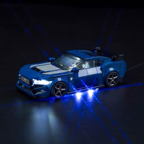 Led Light Set for Lego Speed Champions Ford Mustang Dark Horse Sports Car (No Lego), Decoration Lighting Set for Lego 76920 Ford Mustang Dark Horse Sports Car Creative Toys Lights