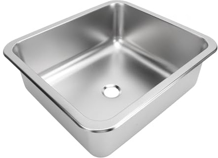 Wohnmobil-Spüle, Edelstahl-Wohnmobil-Küchenspüle, Einzelbecken-Spüle, 400 X 360 X 150 Mm, Handwaschbecken, Große Bar-Spüle für Zuhause, Badezimmer, Boot, Marine, (Gebürstetes,