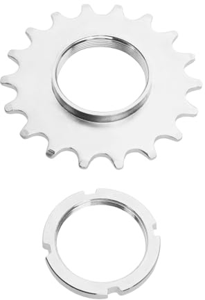 ECSiNG Piñón de Bicicleta Fijo de Una Sola Velocidad Rosca Dentada Ribg Piezas de Piñones de Volante de Bicicleta de Acero de Alta Resistencia para Bicicleta de Piñón Fijo con Anillo de Bloqueo
